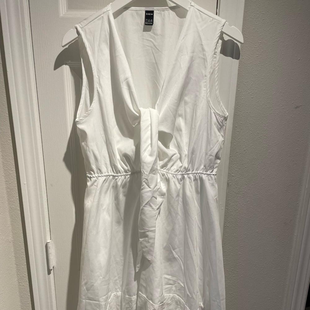 Tie front lace dress